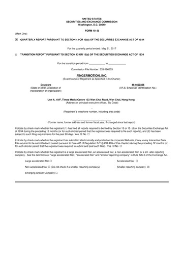 Thumbnail FingerMotion
 10-Q Quarterly Report FY2018 