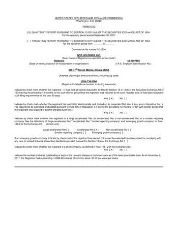 Thumbnail QCR Holdings
 10-Q Quarterly Report FY2017 