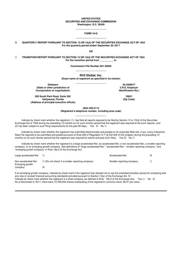 Thumbnail NV5 Global
 10-Q Quarterly Report FY2017 