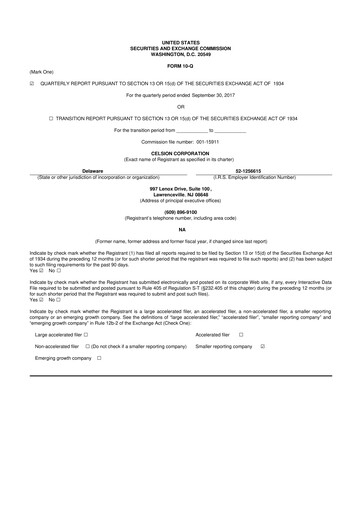 Miniature Imunon 10-Q Rapport trimestriel 2017 