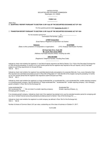 Thumbnail inTEST Corporation 10-Q Quarterly Report FY2017 