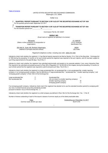 Thumbnail Perspective Therapeutics 10-Q Quarterly Report FY2018 