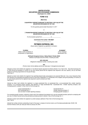 Thumbnail PetMed Express
 10-Q Quarterly Report FY2018 