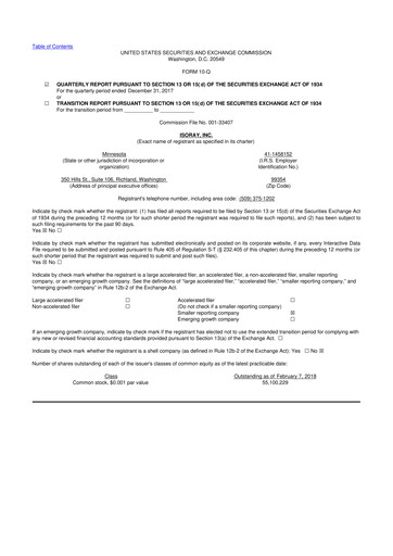 Thumbnail Perspective Therapeutics 10-Q Quarterly Report FY2018 