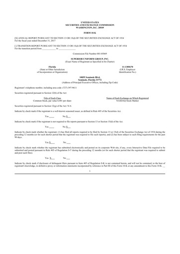 Thumbnail Superior Group of Companies 10-K Annual Report 2017