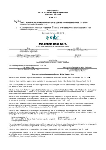 Vorschaubild Middlefield Banc
 10-K Jahresbericht 2017