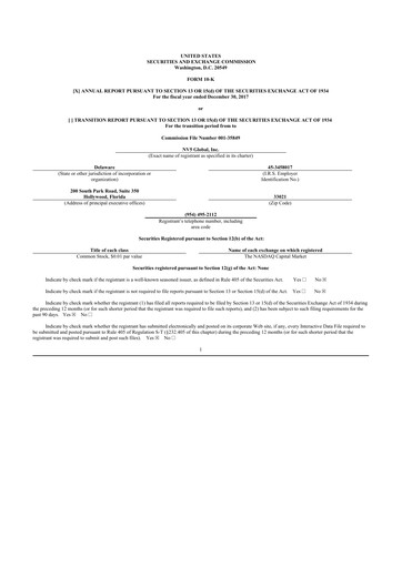 Thumbnail NV5 Global
 10-K Annual Report 2017