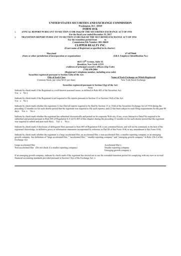 Vorschaubild Clipper Realty 10-K Jahresbericht 2017