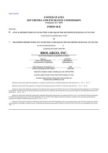Vorschaubild BioLargo 10-K Jahresbericht 2017