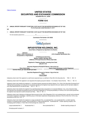 Thumbnail InfuSystem 10-K Annual Report 2017