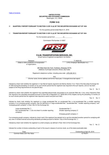 Thumbnail PAMT Corp 10-Q Quarterly Report FY2018 