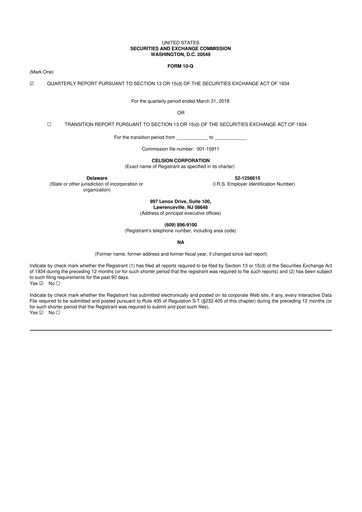 Miniature Imunon 10-Q Rapport trimestriel 2018 