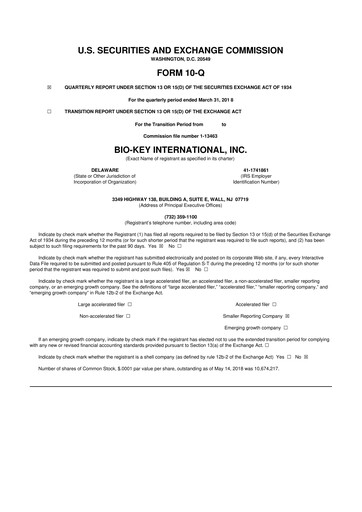 Thumbnail BIO-key International
 10-Q Quarterly Report FY2018 