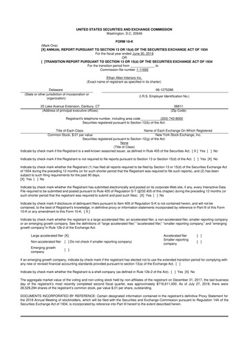 Thumbnail Ethan Allen
 10-K Annual Report 2018