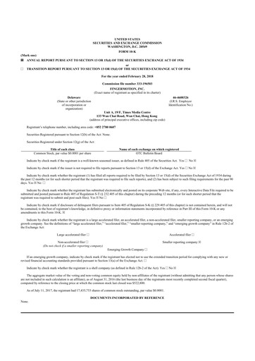 Thumbnail FingerMotion
 10-K Annual Report 2018