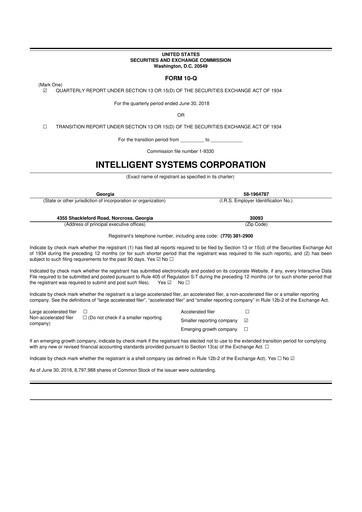 Miniature CoreCard 10-Q Rapport trimestriel 2018 