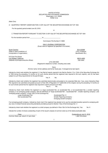 Thumbnail Daily Journal 10-Q Quarterly Report FY2018 