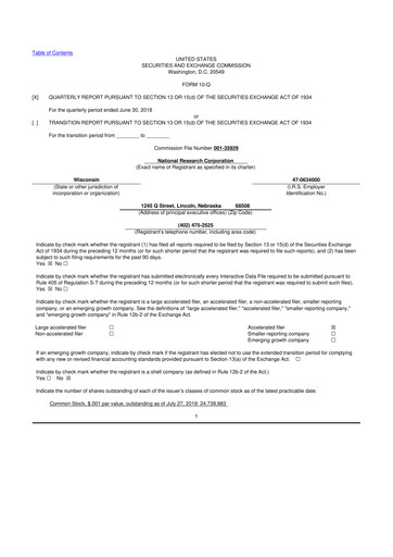 Thumbnail NRC Health
 10-Q Quarterly Report FY2018 