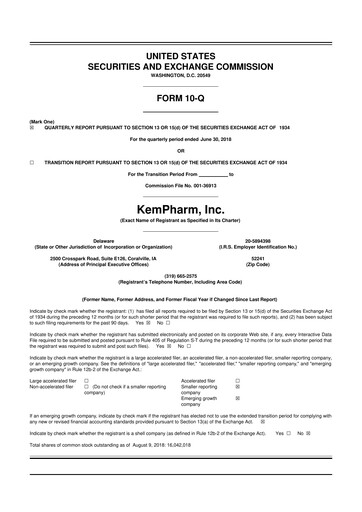 Thumbnail Zevra Therapeutics 10-Q Quarterly Report FY2018 