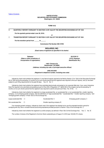 Thumbnail BioLargo 10-Q Quarterly Report FY2018 