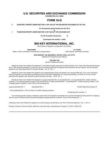 Thumbnail BIO-key International
 10-Q Quarterly Report FY2018 