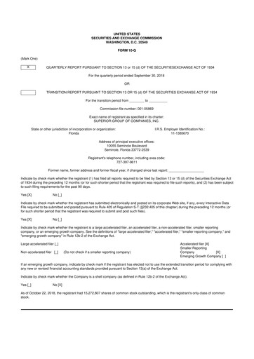 Vorschaubild Superior Group of Companies 10-Q Quartalsbericht 2018 