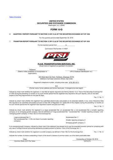 Thumbnail PAMT Corp 10-Q Quarterly Report FY2018 