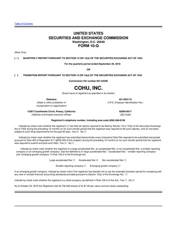 Thumbnail Cohu 10-Q Quarterly Report FY2018 