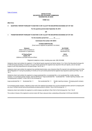 Thumbnail Atossa Therapeutics 10-Q Quarterly Report FY2018 