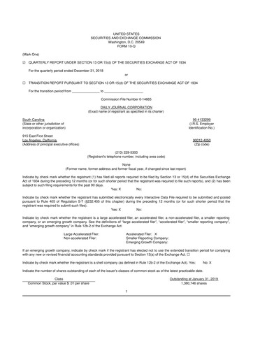 Thumbnail Daily Journal 10-Q Quarterly Report FY2019 