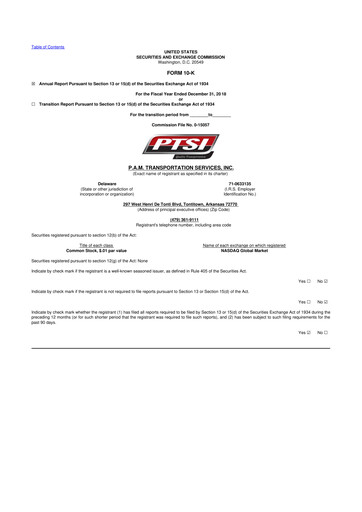 Thumbnail PAMT Corp 10-K Annual Report 2018