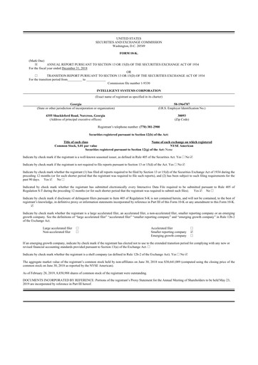 Thumbnail CoreCard 10-K Annual Report 2018