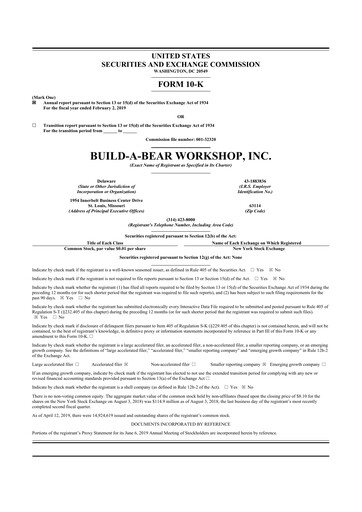 Vorschaubild Build-A-Bear Workshop 10-K Jahresbericht 2018