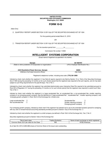 Miniature CoreCard 10-Q Rapport trimestriel 2019 