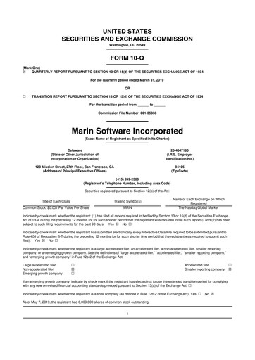 Thumbnail Marin Software 10-Q Quarterly Report FY2019 