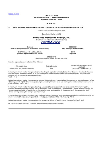 Thumbnail Perma-Pipe International 10-Q Quarterly Report FY2020 