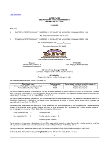 Thumbnail Rocky Mountain Chocolate Factory 10-Q Quarterly Report FY2020 