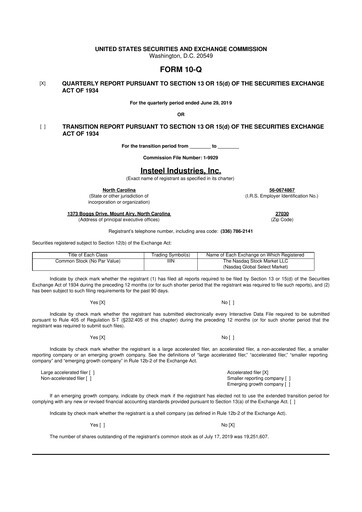 Thumbnail Insteel Industries 10-Q Quarterly Report FY2019 