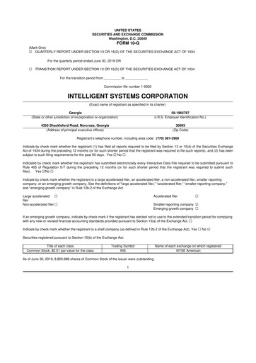 Miniature CoreCard 10-Q Rapport trimestriel 2019 