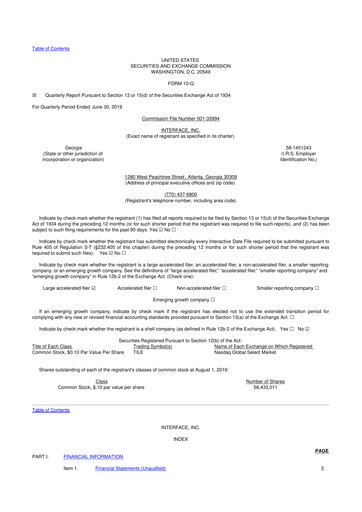 Thumbnail Interface, Inc. 10-Q Quarterly Report FY2019 