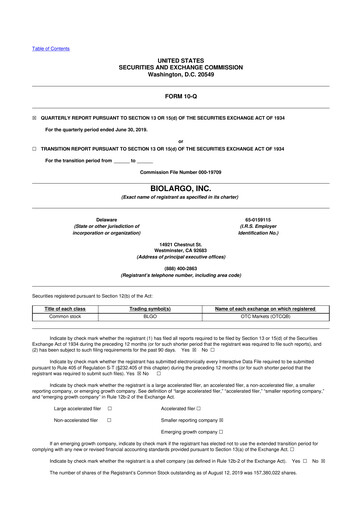 Thumbnail BioLargo 10-Q Quarterly Report FY2019 