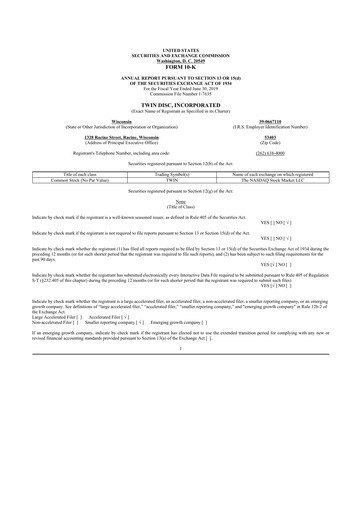 Thumbnail Twin Disc
 10-K Annual Report 2019