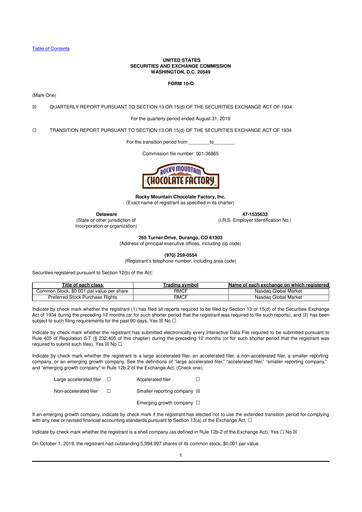 Thumbnail Rocky Mountain Chocolate Factory 10-Q Quarterly Report FY2020 