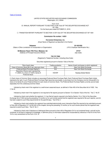 Thumbnail Hovnanian Enterprises
 10-K Annual Report 2019