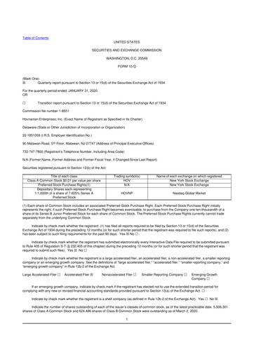 Thumbnail Hovnanian Enterprises
 10-Q Quarterly Report FY2020 