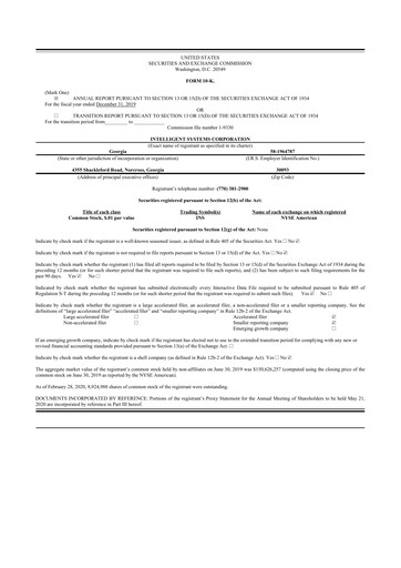 Thumbnail CoreCard 10-K Annual Report 2019