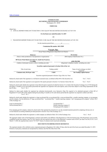 Thumbnail Vaxart 10-K Annual Report 2019