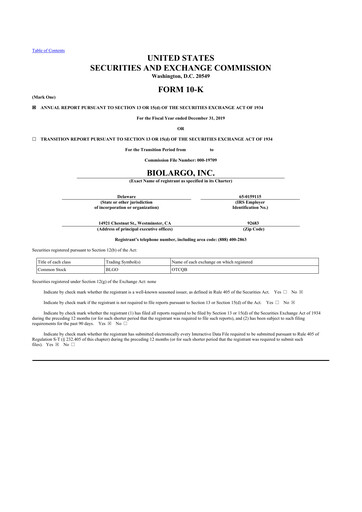Vorschaubild BioLargo 10-K Jahresbericht 2019