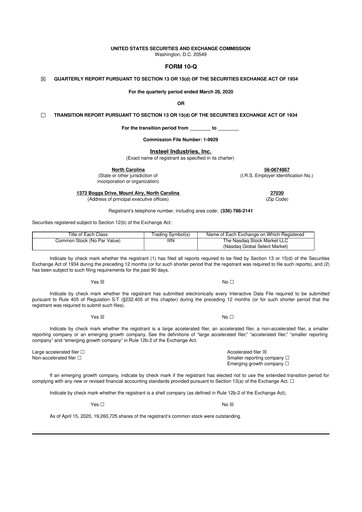 Thumbnail Insteel Industries 10-Q Quarterly Report FY2020 