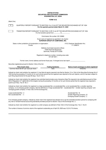 Vorschaubild Superior Group of Companies 10-Q Quartalsbericht 2020 